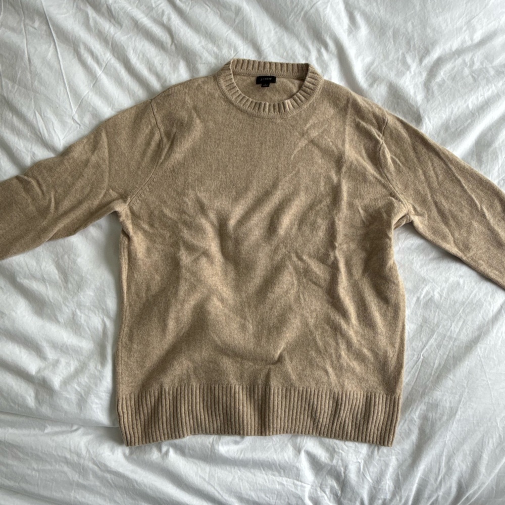 J. Crew Men's Tan Crewneck Sweater